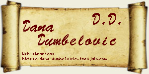 Dana Dumbelović vizit kartica